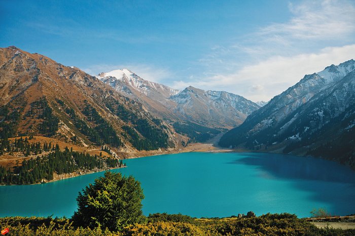 mountains and lake